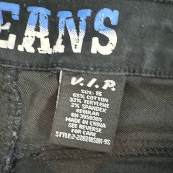 VIP Jeans Black Cargo Pants Size 15 PLUS SIZE - Picture 9 of 9